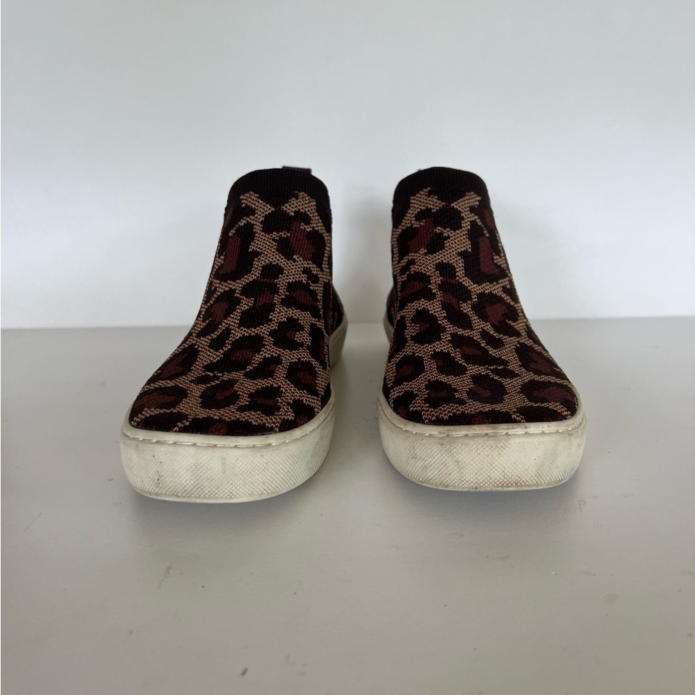 Rothy’s Chelsea Slip-On High Wildcat Cheetah Print High Top Sneaker, Brown, 7 - Picture 5 of 11